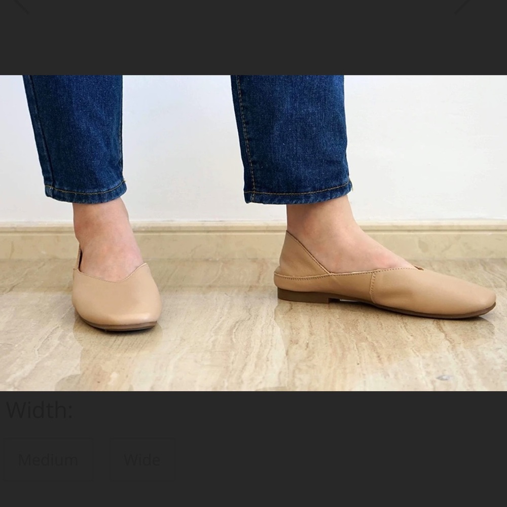 Empress Cream Leather flats